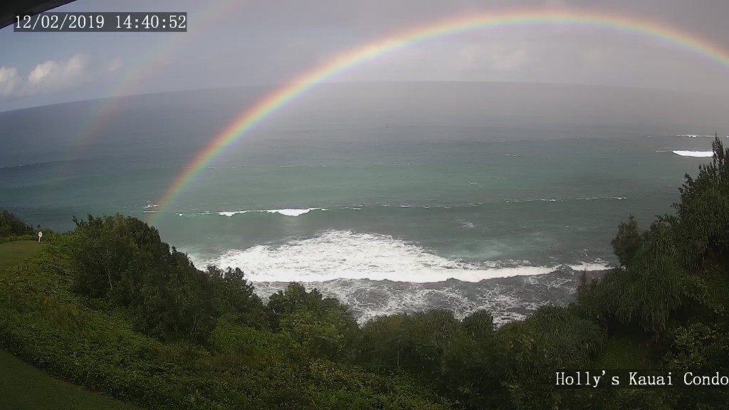 Double rainbow. Double Kauai's pot of gold