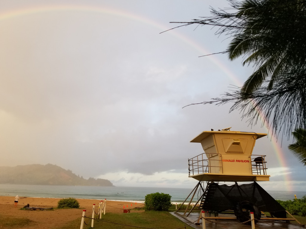 Travel Tip:  Rainbow at Hanalei Bay Pavilion