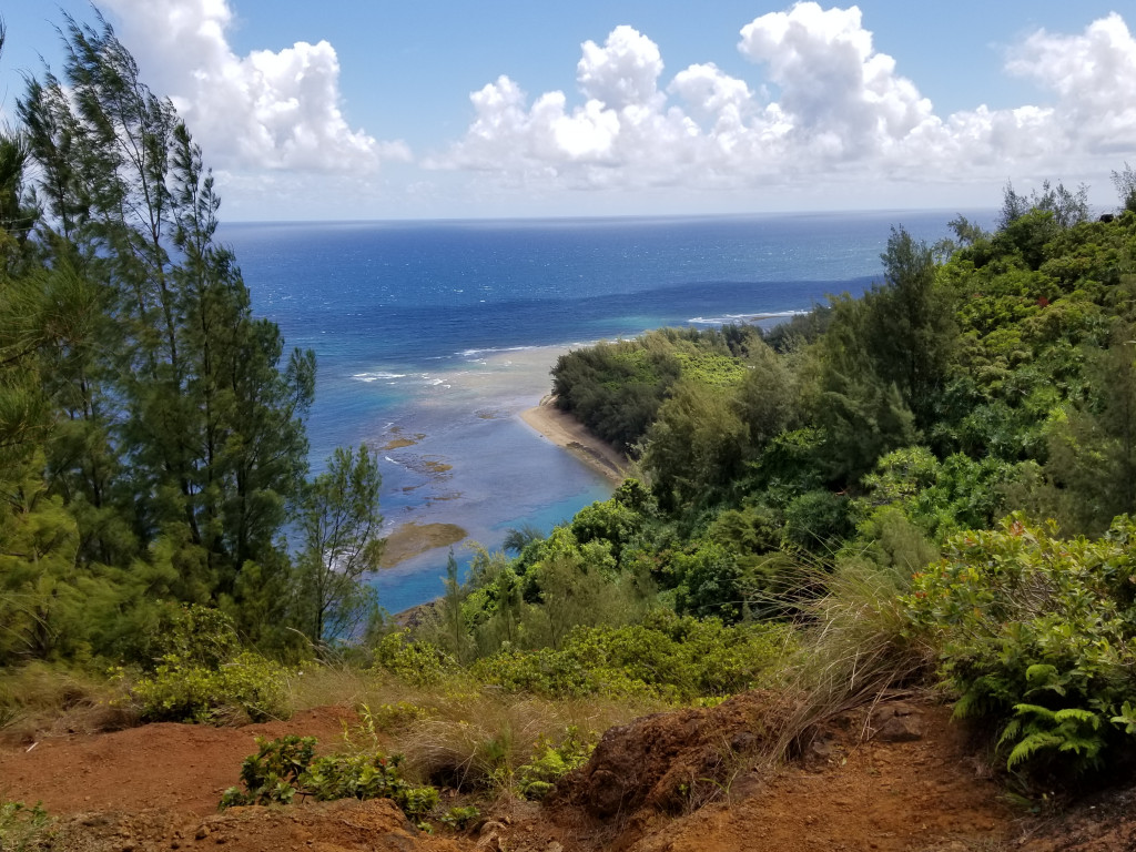 Travel Tip:  Kalalau Trail view of Ke'e Beach at the 1/2 mile marker.