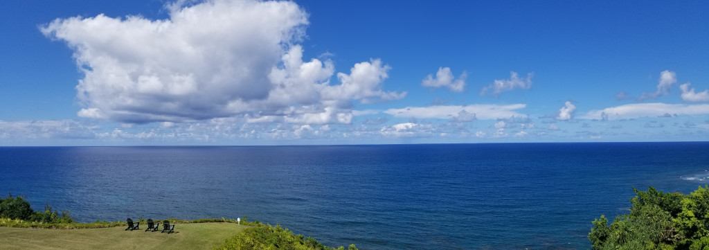 Demonstrate the oceanfront view Panoramic oceanfront view from the best condo in Kauai:
HollysKauaiCondo's